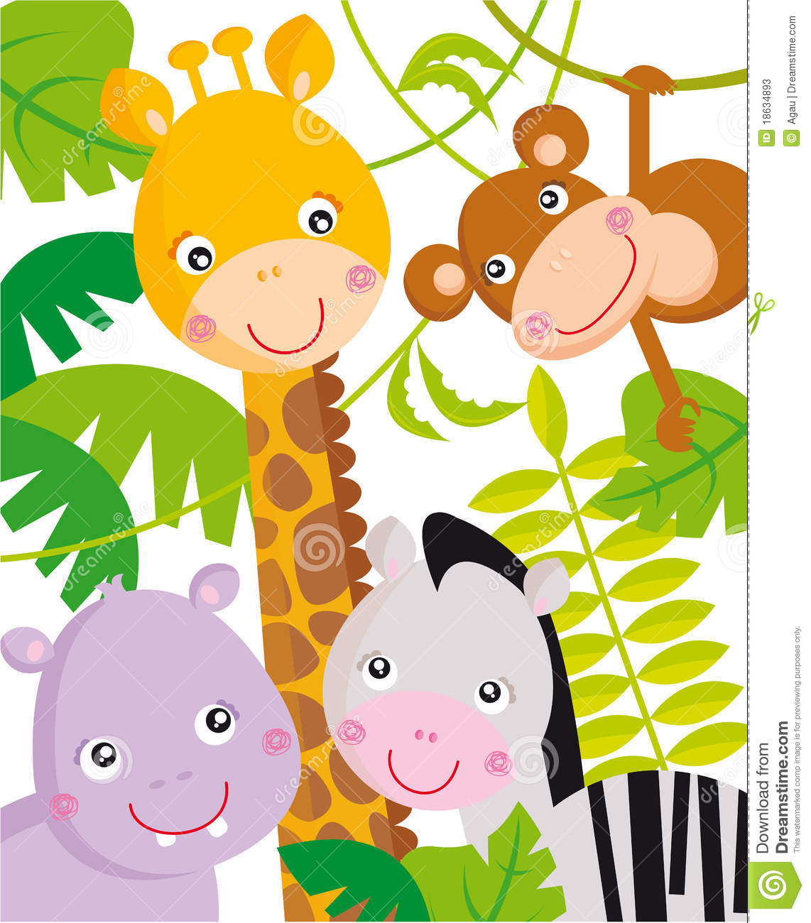 Baby Jungle Animals Clipart J - Baby Jungle Animals Clipart