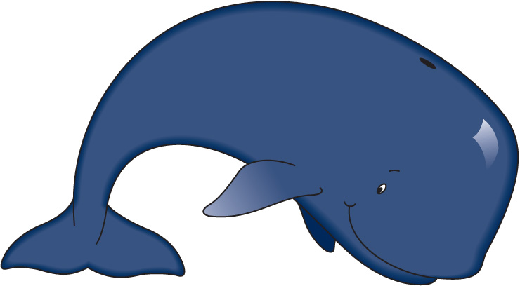 Little Blue Whale Clip Art - 