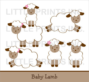 Baby Lamb Clip Art Instant - Baby Lamb Clipart