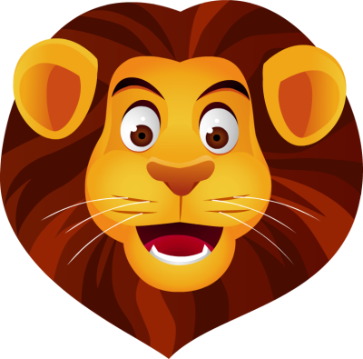 Color Lion Head Clipart