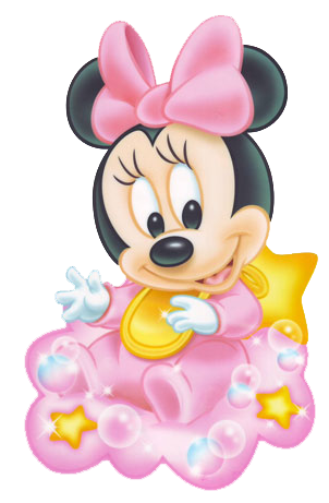 ... Baby Minnie Sit on Cloud  - Baby Minnie Mouse Clip Art
