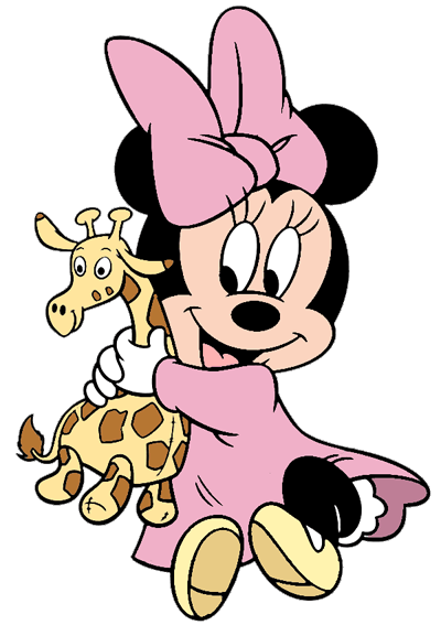... Baby Minnie w/Giraffe ... - Baby Minnie Mouse Clip Art