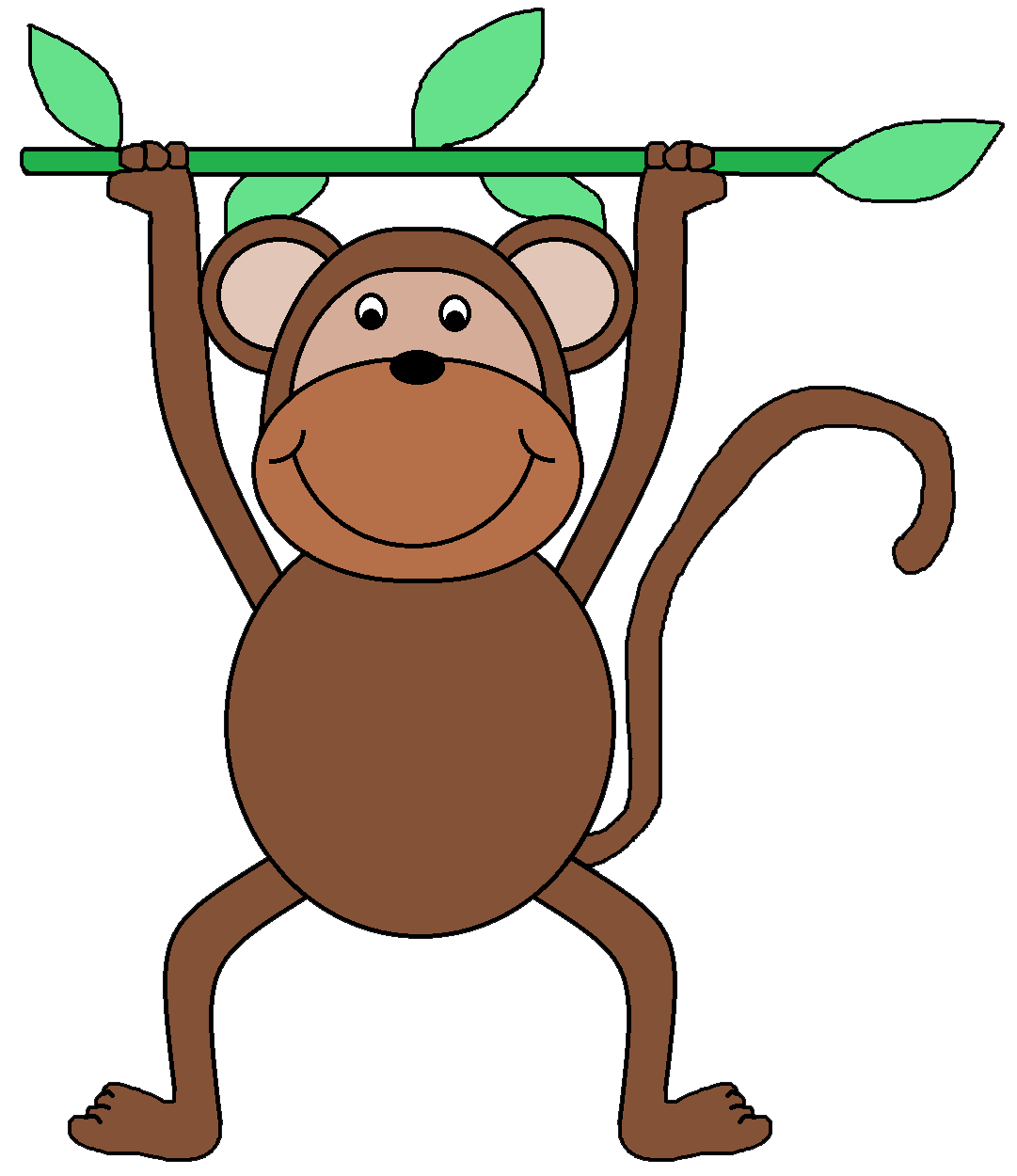 Cute Monkeys Digital Clip Art