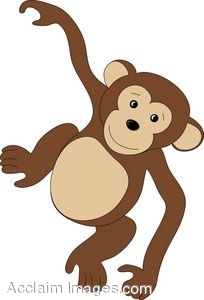 Baby Monkey Clip Art Black And White Clipart Panda Free Clipart