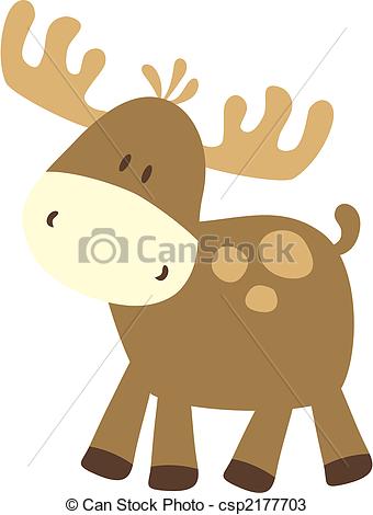 ... baby moose - childish ilustration of baby deer, very easy to... ...