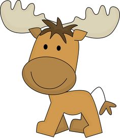 Moose Tracks Clip Art Mascot 