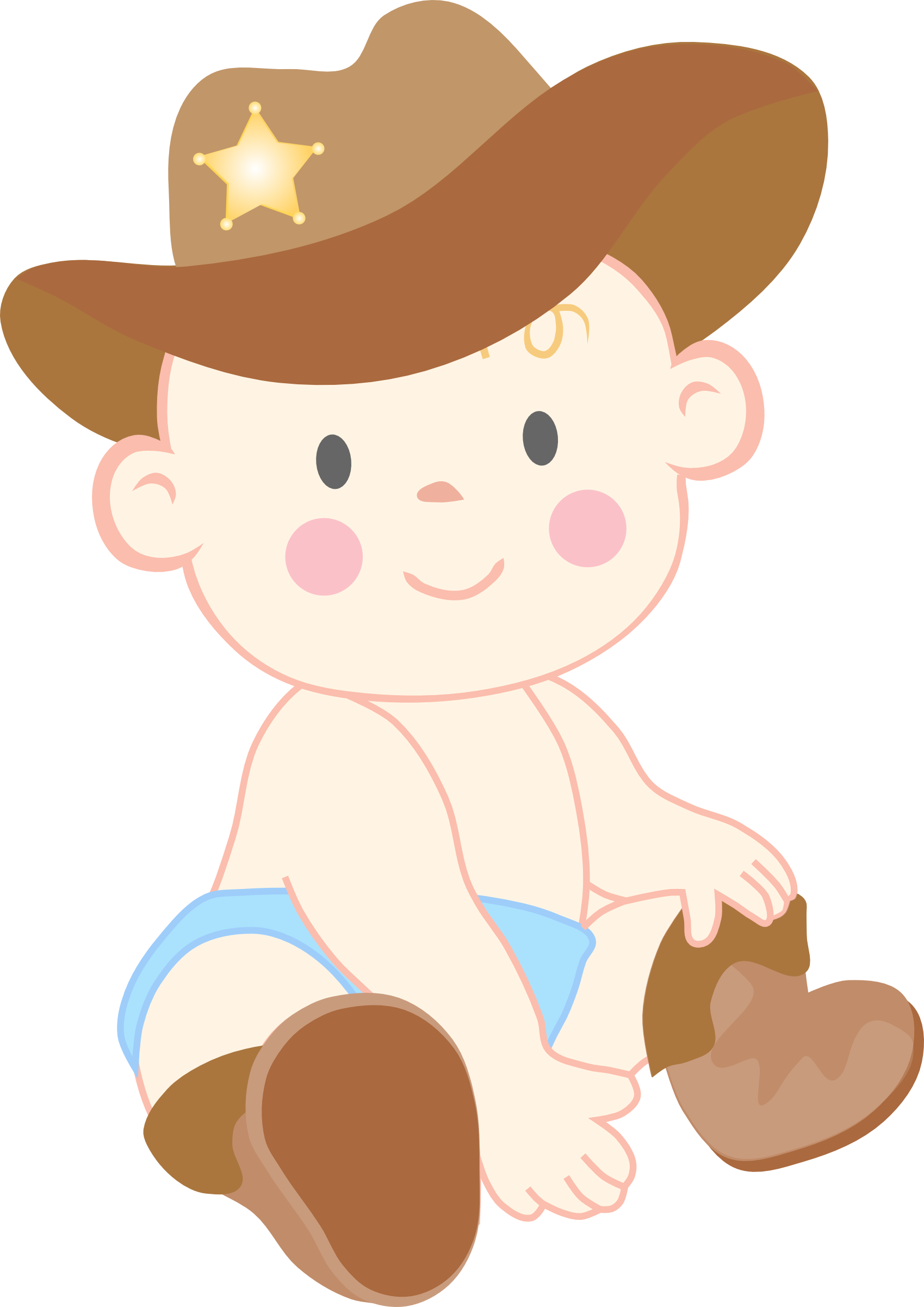 Cowboy Baby Boy Cute Digital 