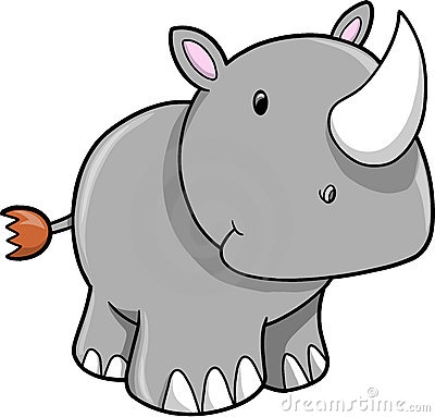 Baby Rhino Clipart