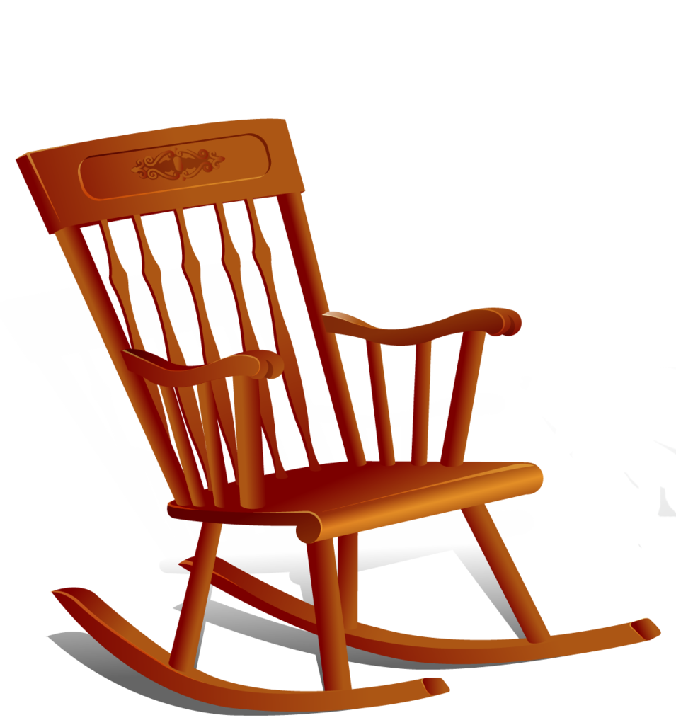 Wooden Rocking Chair Clipart 