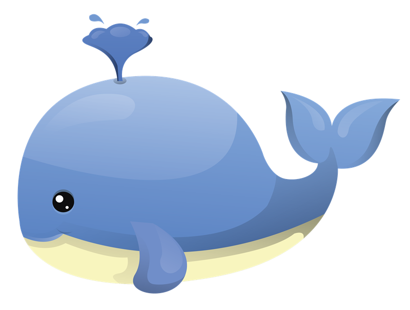 Baby whale clipart 2