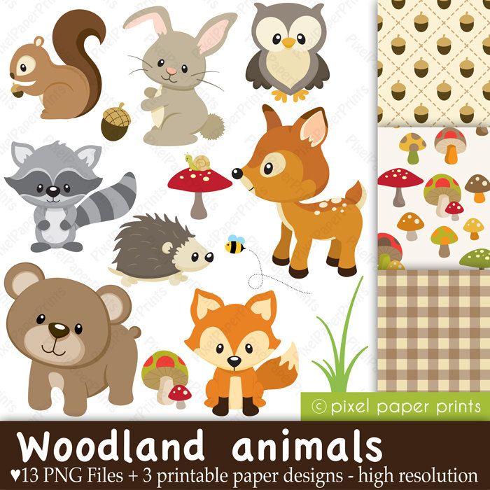 whimsical forest clip art | W