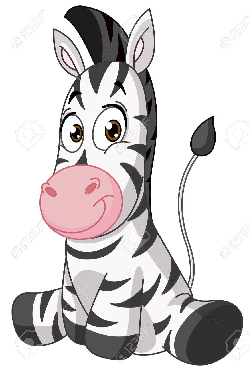 cute zebra clipart