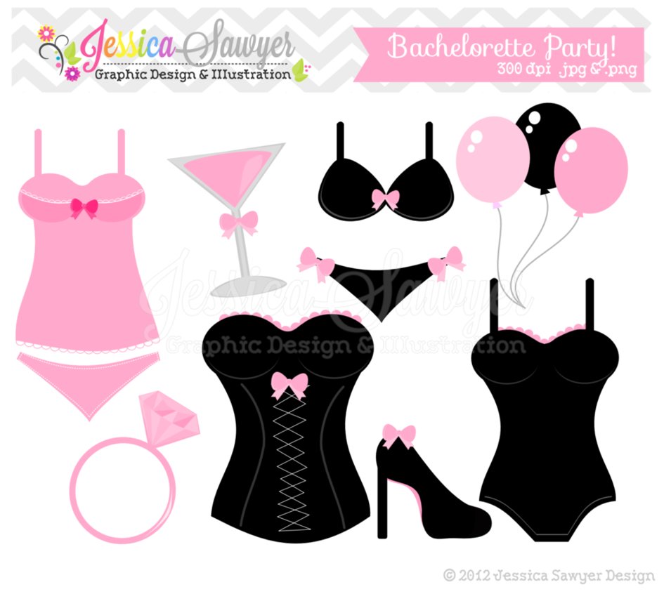 Bachelorette Party Clip Art by JessicaSawyerDesign ...