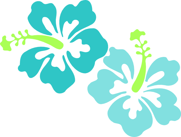 Back Flowers For Blue Hawaiian Flowers Clip Art