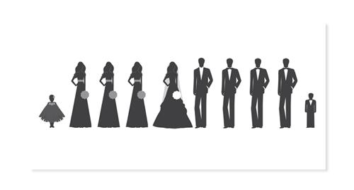 Back Gallery For Wedding Part - Wedding Party Silhouette Clip Art