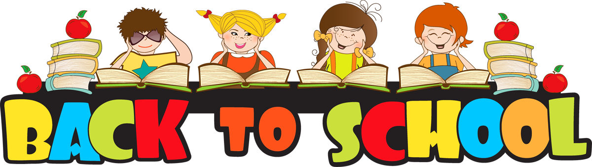 Back To School Kids On Desk H - Clipart Back To School