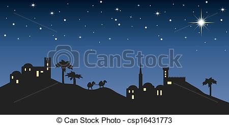 background night bethlehem fo - Bethlehem Clipart