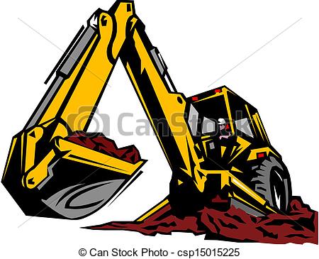 Backhoe Loader Vehicle Clipartby cteconsulting7/388; Illustration of an excavator