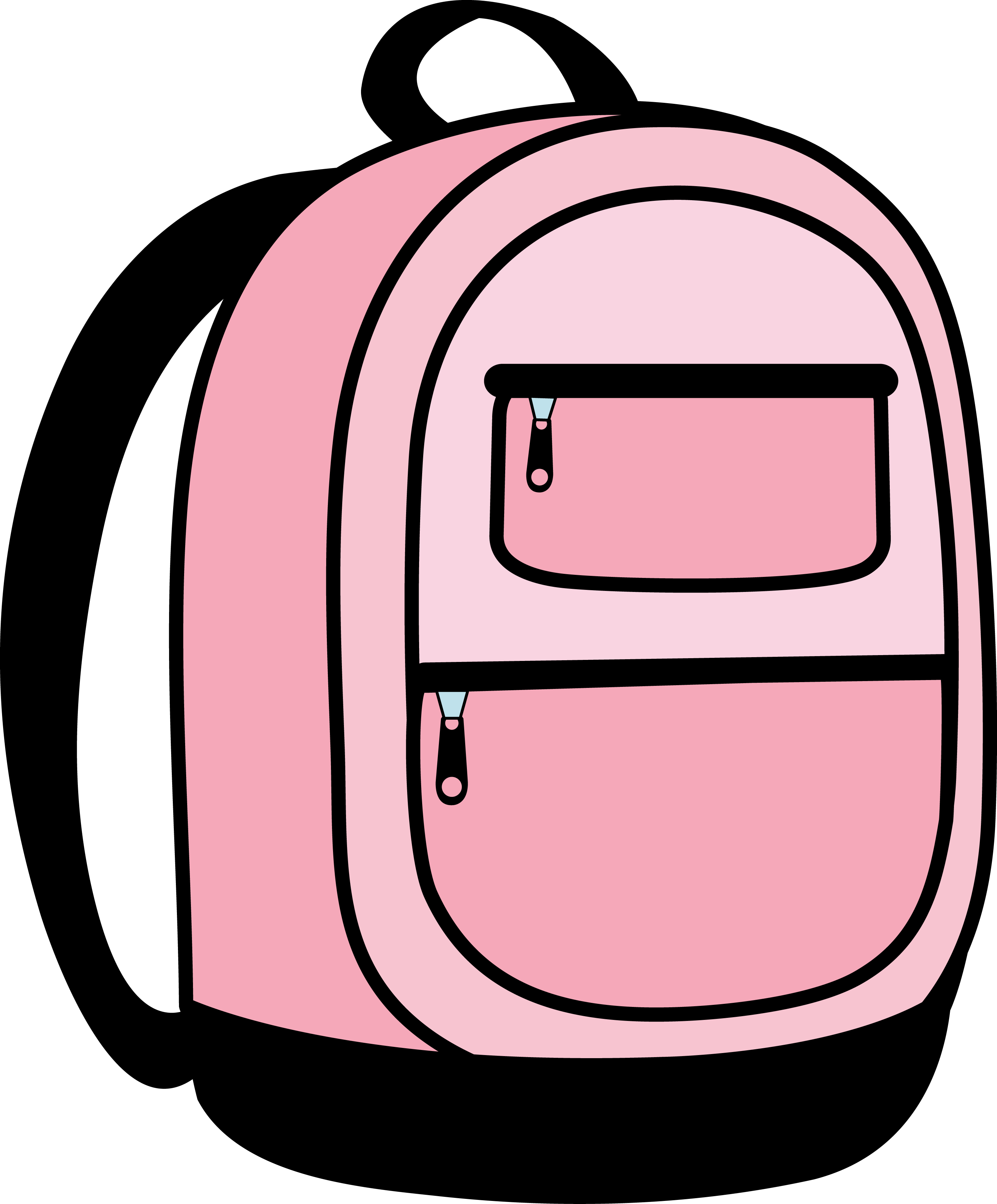 Elsa and anna backpack clipart with school supplies clipart