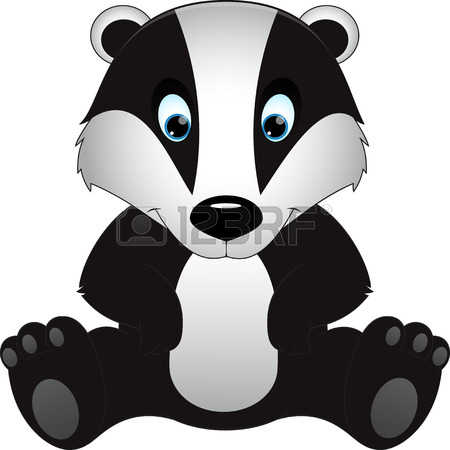 badger: cartoon badger children illustration Illustration