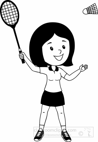black-white-boy-playing-badminton-clipart. Black White Boy Playing Badminton  Clipart Size: 109 Kb From: Sports