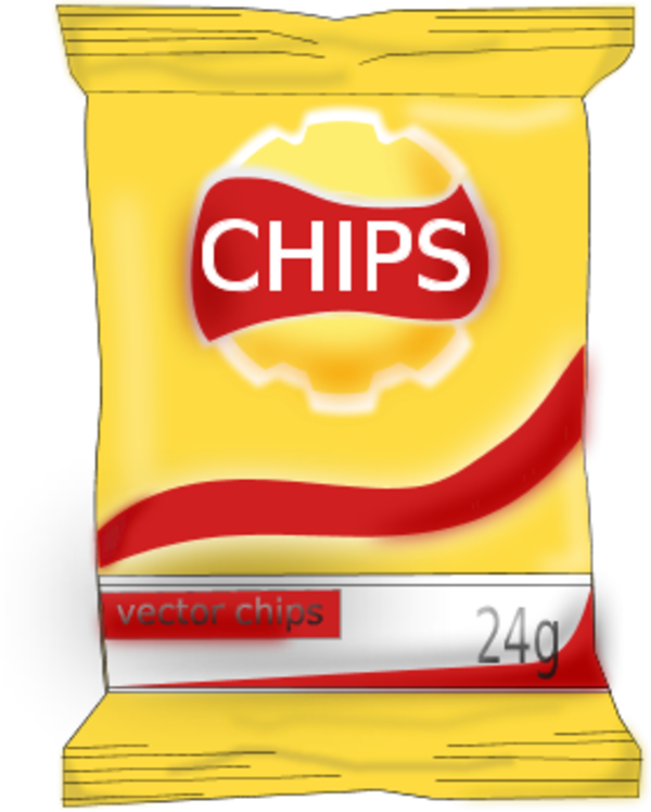bag of potato chips clipart