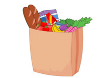 bags of groceries clipart. Size: 65 Kb