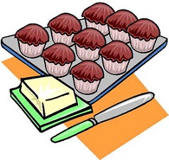 baked cupcakes - Baking Clipart