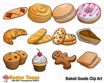 Baked Goods Clip Art, Digital - Baked Goods Clip Art