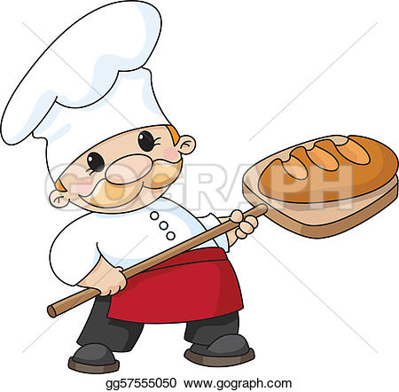 baker with bread - Baker Clipart
