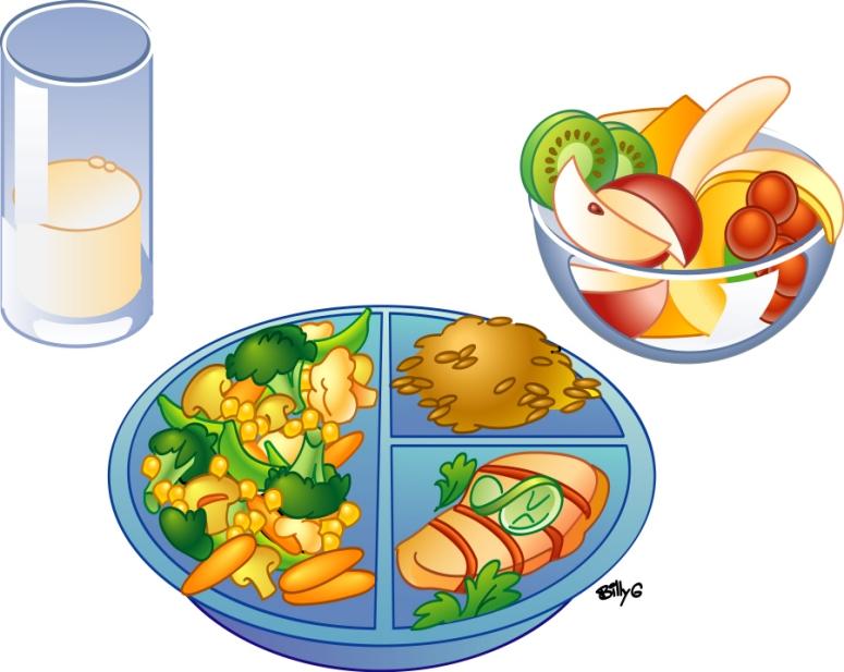 Balancedmeal Jpg Clipart Free - Healthy Food Clipart