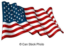 American flag banner clipart 