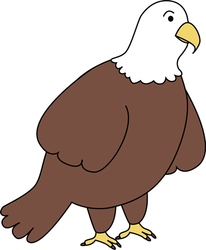 Bald Eagle Clip Art Image - brown and white bald eagle.