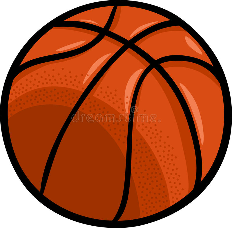 Cartoon Illustration of Basketball Ball Clip Art