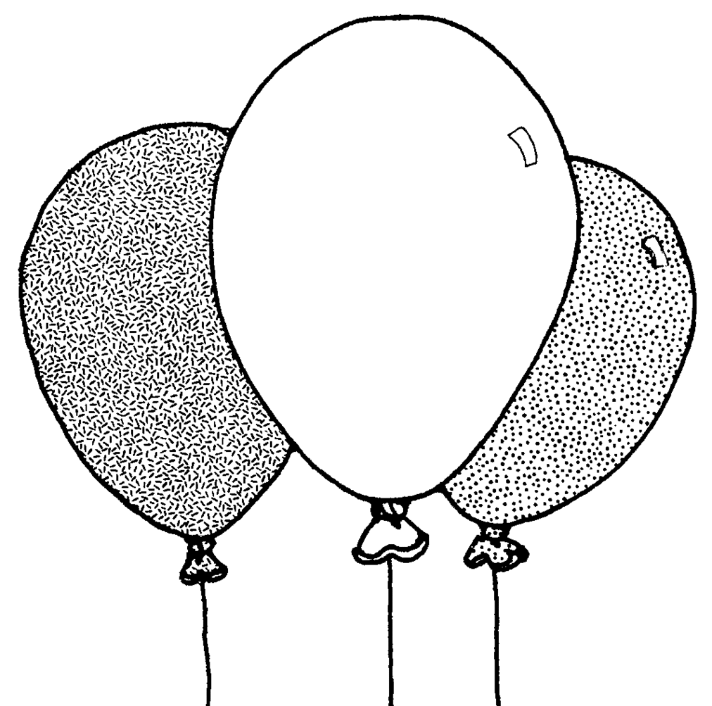 Balloon clip art black and wh - Black And White Balloon Clipart