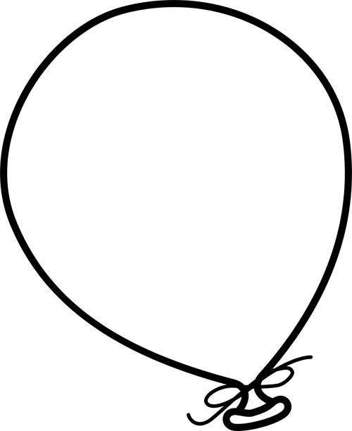 balloon clipart. balloon clip - Black And White Balloon Clipart