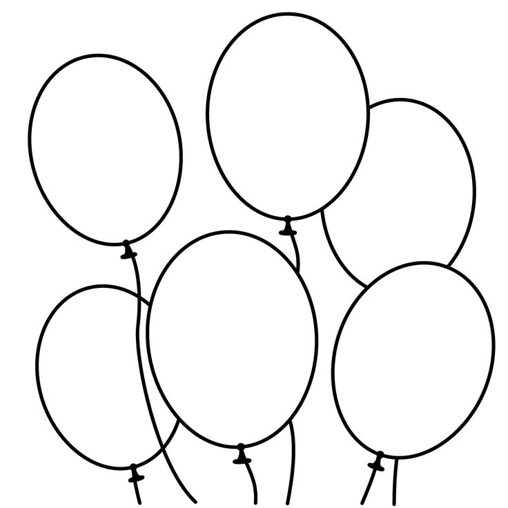 Birthday balloon clipart blac