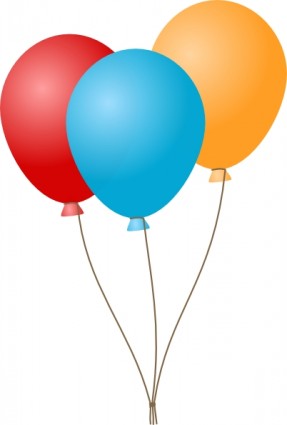 Balloons clip art Free vector in Open office drawing svg