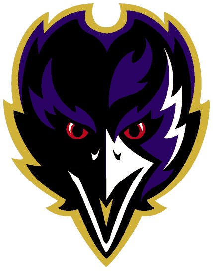 Baltimore Ravens Alternate Logo (1999) - A black and purple raven head