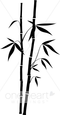Clipart Of Lush Bamboo Stalks