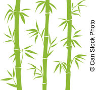 ... Bamboo - Green vector Bamboo on the white background