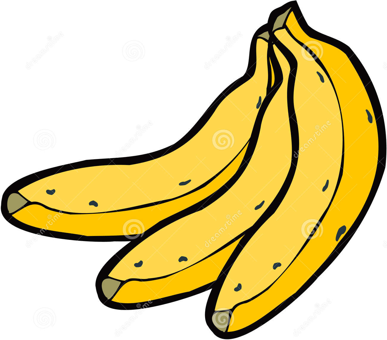 banana clipart black and whit - Bananas Clip Art