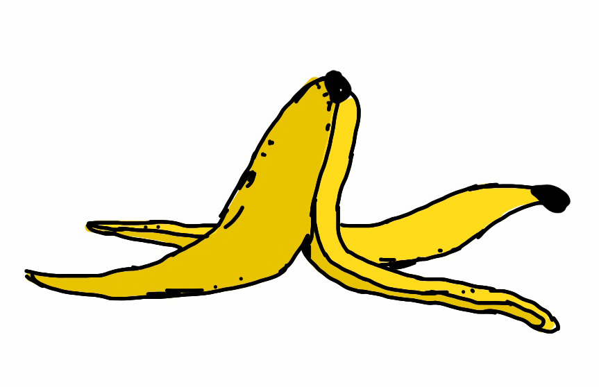 banana peel clipart clipart k