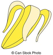 ... Banana Peel Vector Shape - Abstract Retro Banana Peel Vector... Banana Peel Vector Shape Clipartby ...