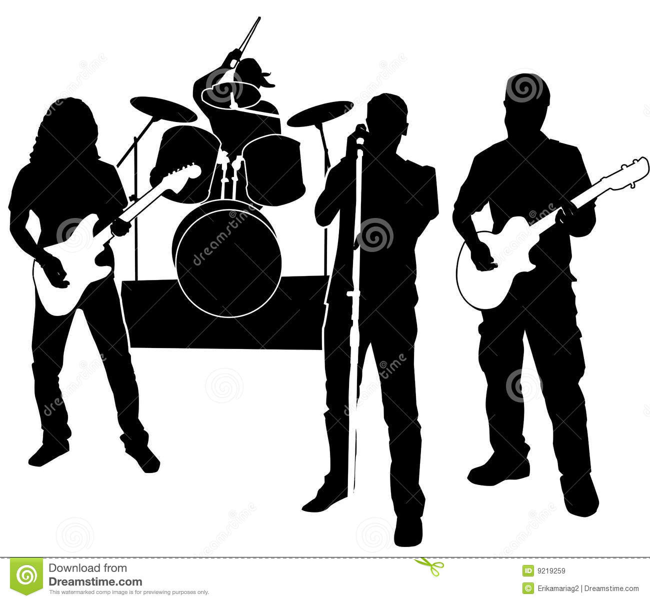 Band clipart: Band Silhouette - Band Clipart