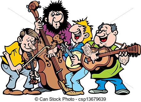 Band Clipart Vector Happy Music Band