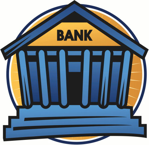 Bank pictogram vector clip ar