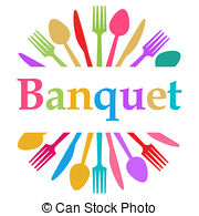 . ClipartLook.com Banquet Fork Knife Spoon Circular Colorful - Banquet concept.