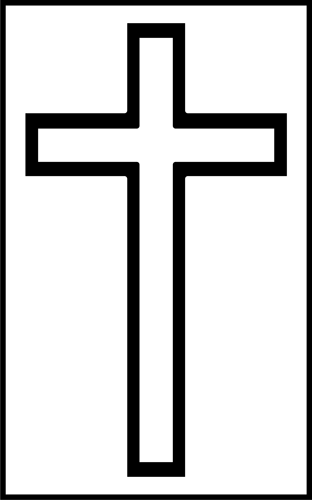 baptism cross clipart black and white