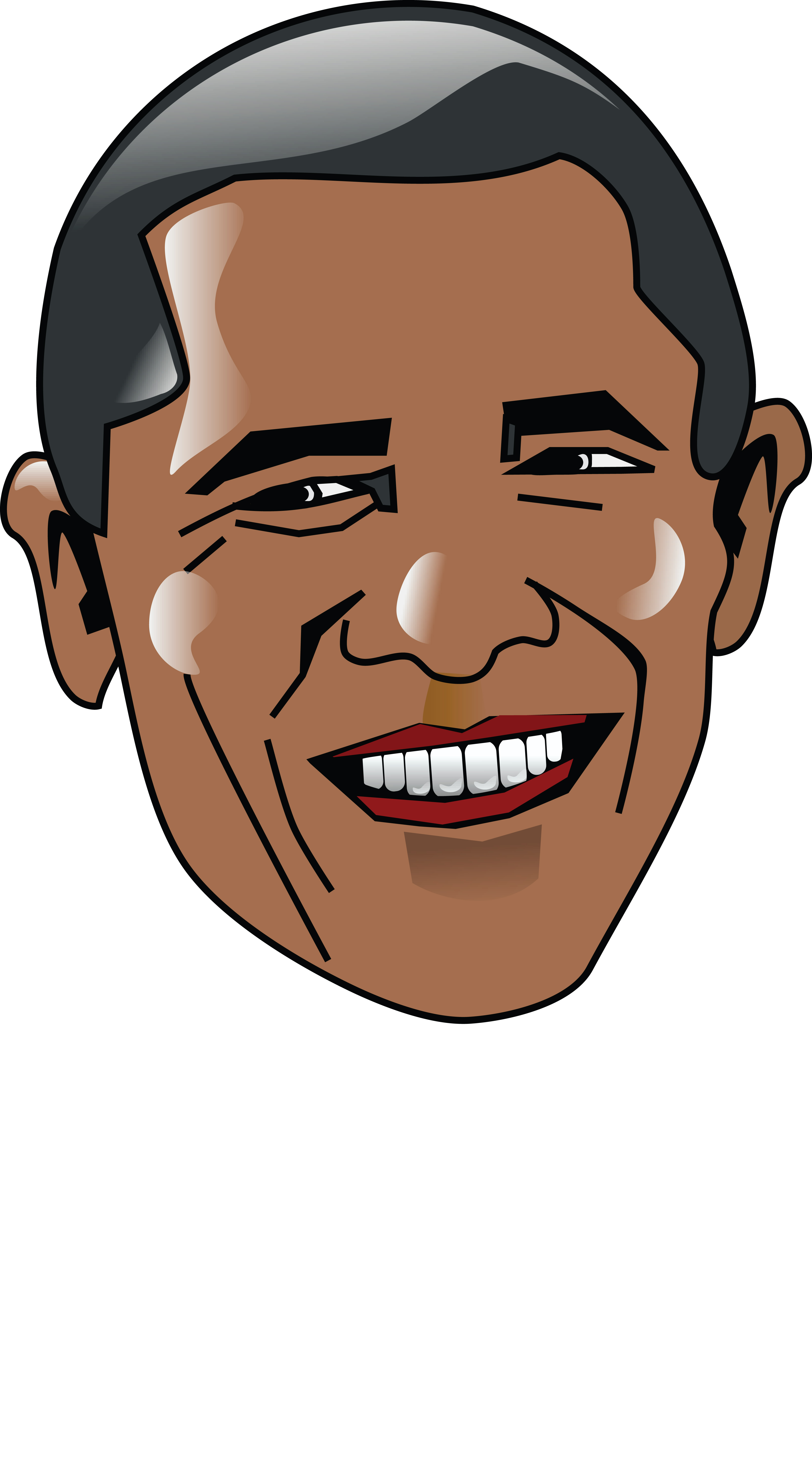 Free Clipart Of Barack Obama #0001682 .